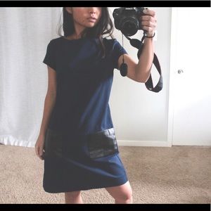 Donna Morgan navy blue dress NWOT